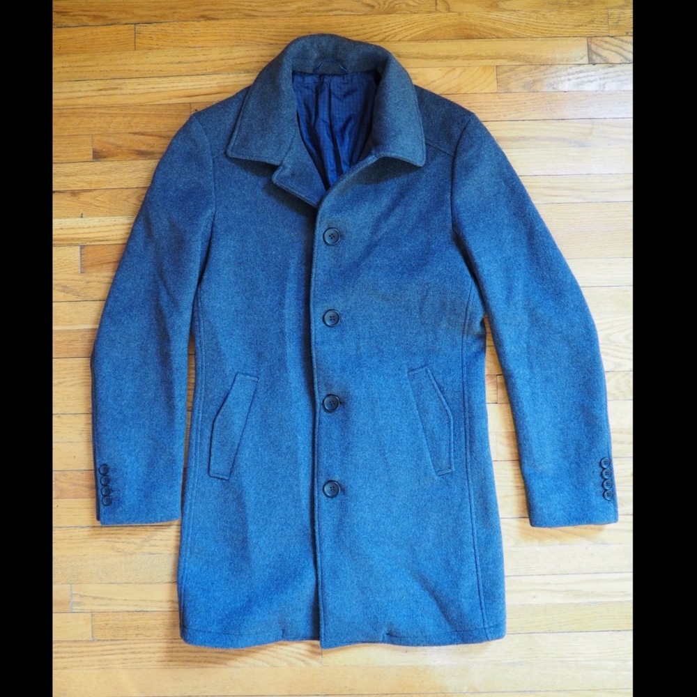 Bruun & Stengade Charcoal Wool Blend Coat